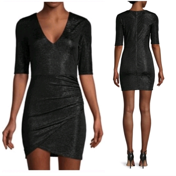 Alice + Olivia Dresses & Skirts - Alice + Olivia Judy Ruched Metallic Dress Size 10 NWT